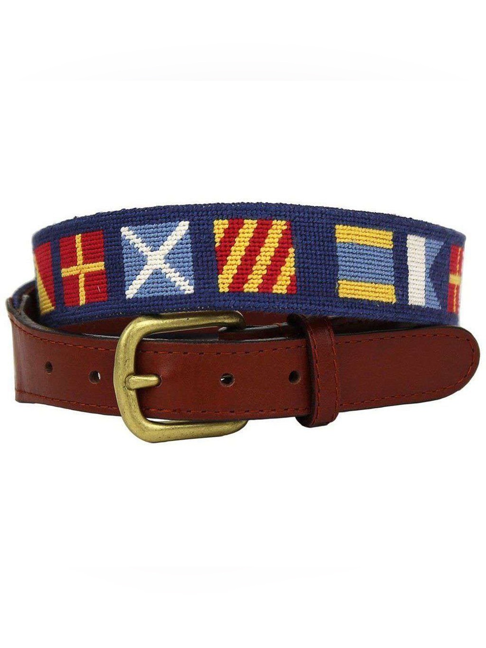 NWOT Dark n' Stormy Needlepoint Belt by Smathers & Branson, size 34